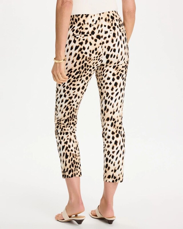 Animal Print Brigitte Slim Pull-On Crop Pant - image 3